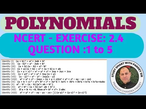 POLYNOMIALS( NCERT) EXERCISE 2.4 QUESTION :1 TO 5