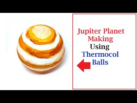 Jupiter solar system planet making using thermocol balls - diy - painting | craftpiller