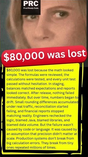 $80,000 Lost To “Simple Math” #Shorts #Java #Backend #Production