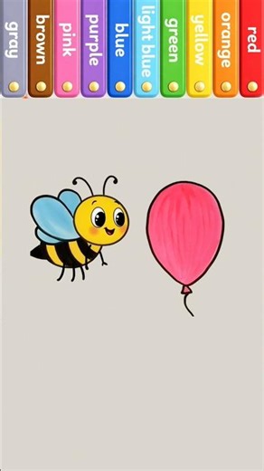 How to draw the cutest bee with balloon 🎈🐝