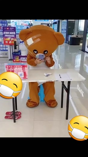 Bear Costume Fun in Shopping Mall Interactions