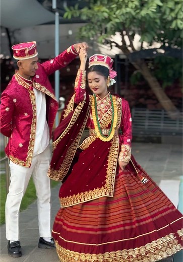 Tamang Bridal Set Design | Nepali Wedding Dress