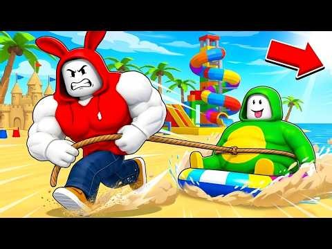 JJ AND MIKEY FIGHT IN ROBLOX STRONGMAN SIMULATOR! 😱 (OMG!)