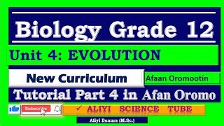 New Curriculum Biology Grade 12 Unit 4 Evolution Tutorial Part 4 In Afan Oromo Aliyi Science Tube Mp3 & Mp4 Download - clip.africa.com