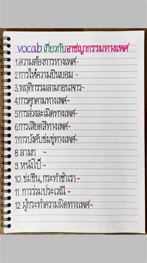 163K views · 4.3K reactions | คำศัพท์ ENG “อาชญากรรมทางเพศ”...