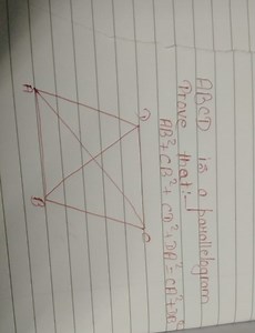 ABCD is a parallelogram Prove that:-Ne that:-... | Filo