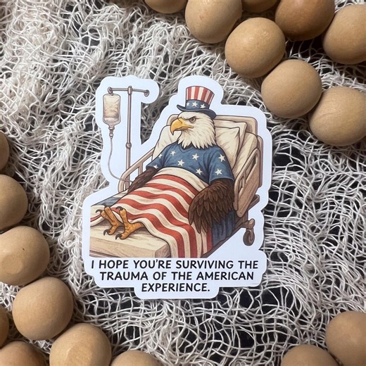 American Eagle Hospital Sticker: Political Humor Vinyl Decal - Etsy Australia