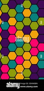 Minimal Hex Figures Recolor Abstract Procedural Animation Loop
