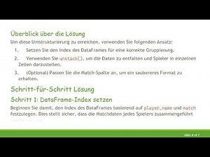 Wie man für jeden Tennisspieler ein neues DataFrame in Python pandas erstellt