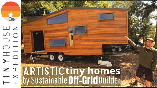 Two stunning, artistic tiny houses by off grid builder