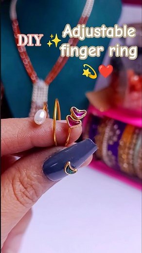 DIY finger Ring Idea/Adjustable diy finger ring making#diy#ring#craft#handmade#tutorial#fashion#how