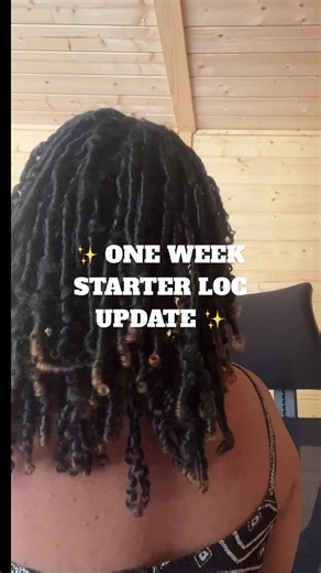 One week starter loc update ✨ #starterlocs #locupdate #combcoils #womenwithlocs #locs