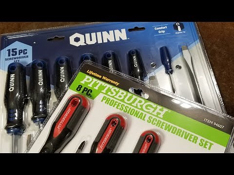 Harbor Freight Quinn Vs. Pittsburgh Professional Screw Driver Sets, Review & Comparison