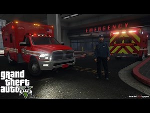 GTA 5 | Rescue Mod V Day 13 | Paramedic Mod | New Dodge Ram 3500 Ambulance | RAMBULANCE