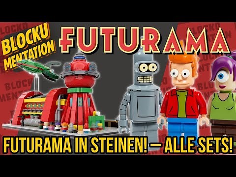 Futurama in interlocking bricks – All sets from Bender to Planet Express