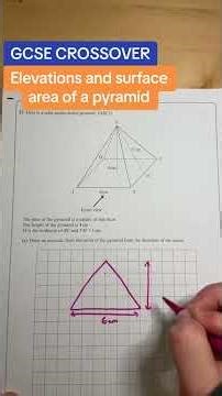 GCSE maths: Elevations & Surface Area of a Pyramid