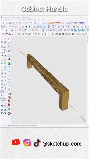 Create Cabinet Handles with #SketchUp #viral