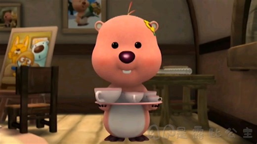 戴着漂亮发卡的loopy给朋友们煮茶 【动画原声】