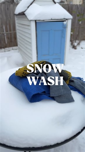 Knit & Gather on Instagram: "A perfect day in Minneapolis to wash your woolens with fresh snow (hand knits, wool textiles like blankets and even hats and scarves!) Best conditions are under 25 degrees with several inches of powder ❄️"
