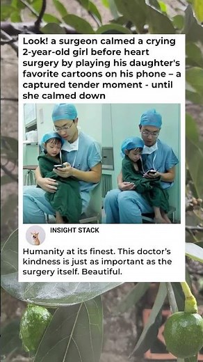 Surgeon’s Tender Moment: Calming a Little Heart ❤️