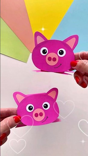 Cute Paper Pig Craft 🐷💖