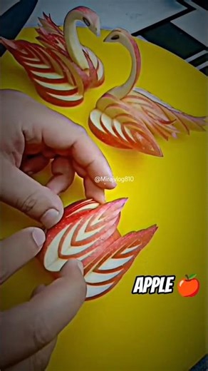 Apple Bird ! Fruit Design ! Amazing carving knife #shorts