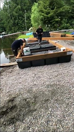 Here's how I framed a floating dock #deckframing