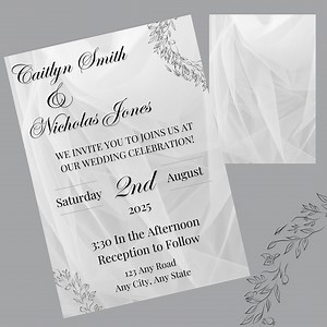 Elegant Wedding Invitation Template Suite - Etsy