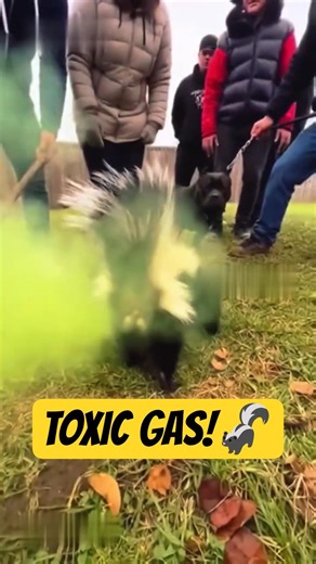 SKUNK SPRAYS NEON GREEN GAS?! 🦨🤢
