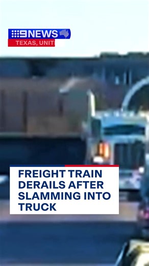 71K views · 381 reactions | A deadly rail derailment has caused a mighty mess in Texas, after a freight train hit a truck and slammed into a building. #9News | 9 News | Facebook