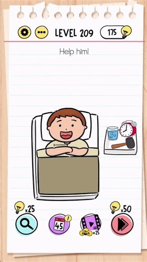 Brain Test Level 209 Answer | Help him!