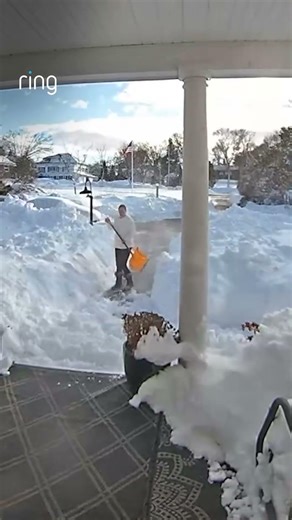 She was this 🤏 close to being done shoveling.