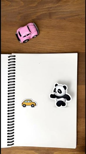 🎬 Magic Notebook ✨ | Panda Gets in the Car 🚗 #magicnotebook