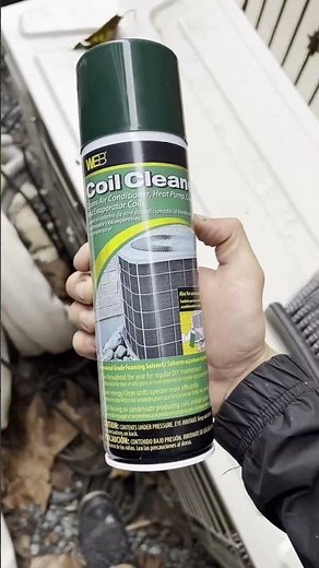 Easy DIY Coil Cleaner on AC unit #shorts #diy #diyshorts #hvac