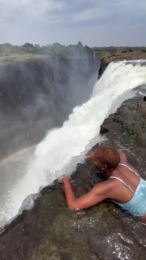 BUCKET LIST - Devils Pool, Victoria Falls, Zambia. #TravelZambia #Zambia #VictoriaFalls #DevilsPool #AdventureTravel #zambiatiktok #zimbabwetiktok