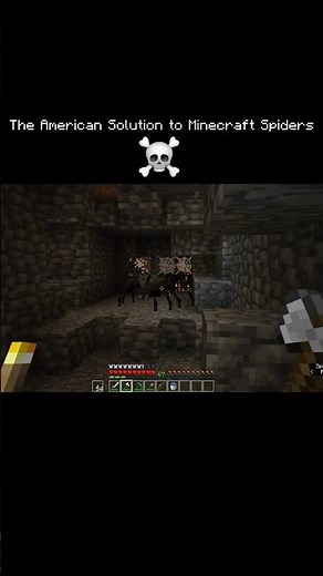 The correct way to kill Spiders in Minecraft.. #shorts