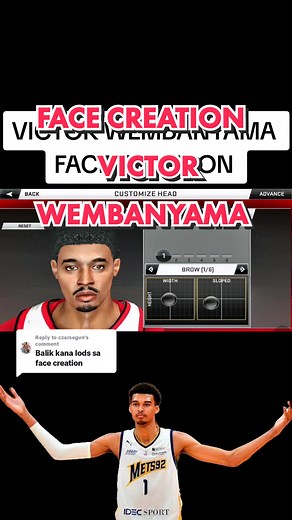 Victor Wembanyama Face Creation in NBA 2K20: MyCareer Build Guide