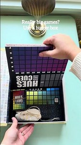 Game boards 101: most fit, some get trimmed, big ones get bigger boxes. Pretty and practical. 📚🎲