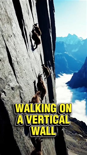 "Walking on a Vertical Wall" #shorts #shortsfeed #youtubeshorts #trending #viral #mountaingoat
