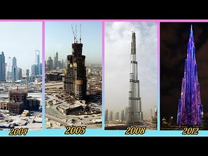 The Evolution of Burj Khalifa from 2004 - 2014. Building of Burj Khalifa from scratch. #dubai
