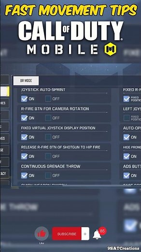 ✅Fast Movements Tips And Tricks in Call Of Duty Mobile #shorts #codm #codmobile