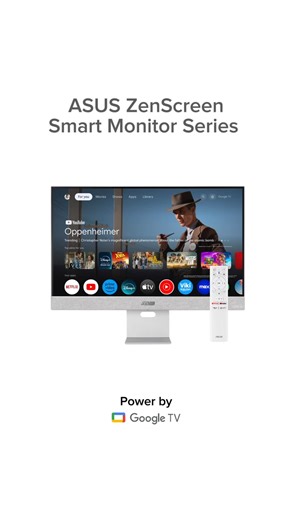 #ZenScreenSmart—one monitor that does it all! 🖥️✨ 🌟Powered by Google TV 🌟Miracast and Chromecast support 🌟WiFi and Bluetooth 🌟Switch sources with a single button press 🌟Control multiple devices with one mouse and keyboard 🌟And so much MORE! #ASUS #MS27UC #smartmonitor #GoogleTV | ASUS