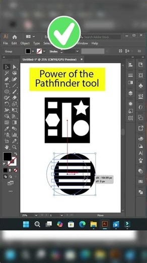 Nobody Told You These 3 Pathfinder Secrets in Illustrator 🤯🔥#illustrator ,#graphicdesign