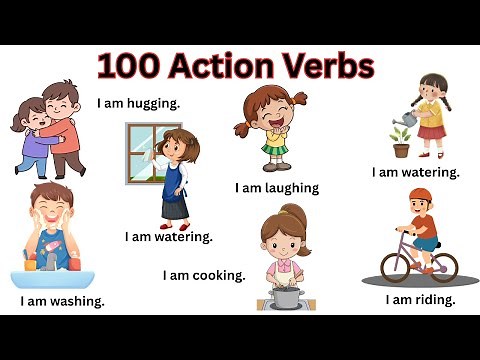 100 Action Verbs for Beginners | Action Verbs with ‘I am’ Sentences | Daily Sentences | Verbs
