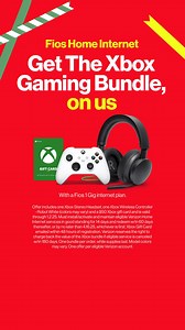 This holiday it's game on ⚡ Switch to Fios Home Internet and get The Xbox Gaming Bundle, on us with a Fios 1 Gig plan. | Verizon