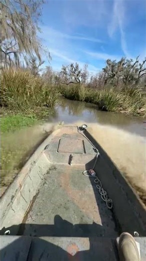 Louisiana inboard mud boat in action 📸
