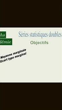 Séries statistiques doubles