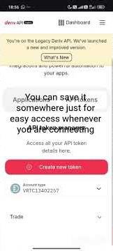 how to create and connect API token