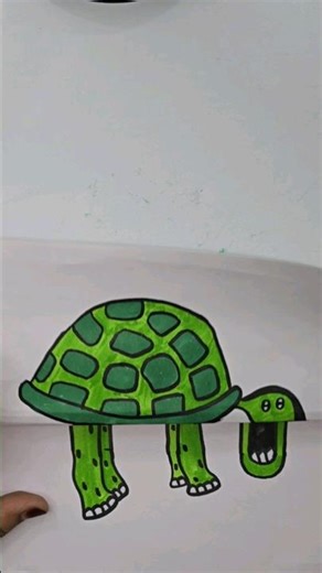 Easy paper turtle card idea for kids | kids paper card step by step #viralshort #papercard #craft