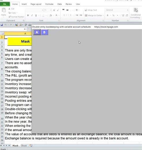 Three main areas Double entry bookkeeping with variable chart of accounts